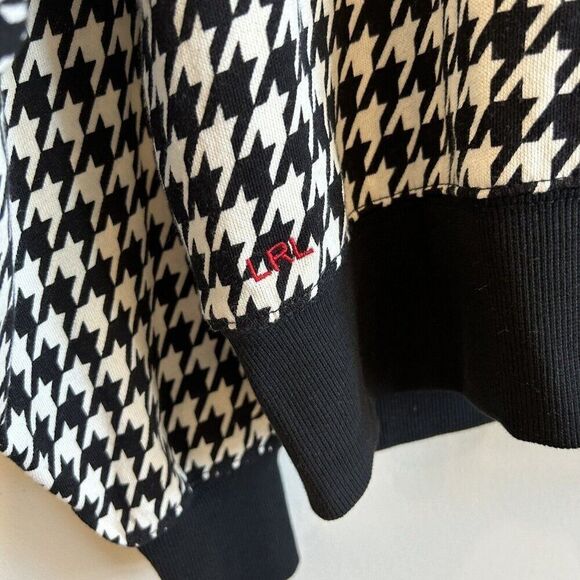 Lauren Ralph Lauren Houndstooth French Terry Sweatshirt Size M Rare - Picture 6 of 12